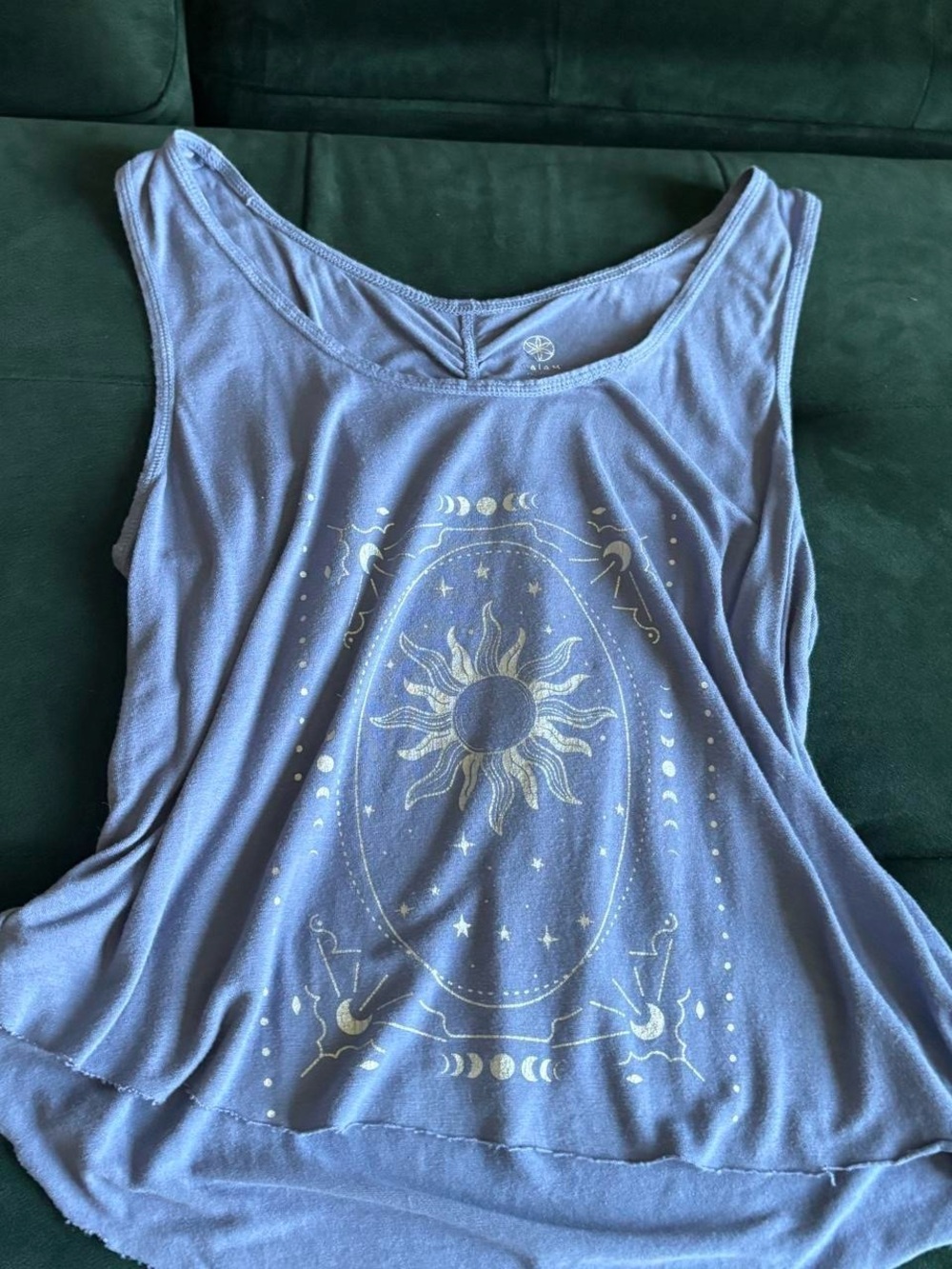 Celestial Graphic Tank Top in Light Blue